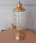 Vintage French  Glass   Gilded Metal Absinthe Fountain