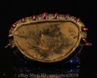 8 4   China Cloisonne Enamel Bronze Buddhism 4 Arm Guanyin Buddha Lotus Statue
