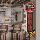 World Famous Bbq Led Double Sided Marquee Wall Sign 25  Man Cave Home Wall Decor