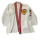 Ernie Reyes Institute Of Taekwondo - Gi White Red Trim Patches Martial Sz 2 150