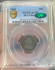 1805 10c Draped Bust Silver Dime Pcgs Ag03 Cac Jr-2 4 Berries Pq Original Look 
