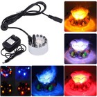 Mist Maker Indoor Fountain Mister Foggers Small Pond Fog Machine Atomizer 12 Led