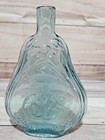 Museum Editions Ltd Eli Whitney Cyrus Mccormick Glass  Flask Pint- Blue