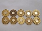 New York City   Nyc Transit Authority Token - Bullseye  1985 - Lot Of 10 Tokens