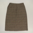 Copley Square Ltd Women s Midi Skirt Size Medium 28  Brown Houndstooth Vtg Usa