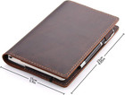 Leather Journal Cover Fits For Moleskine Large Hard Cover Notebook  Handmade Vin
