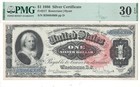 1886  1 Silver Certificate Fr-217 Pmg Vf-30 Epq
