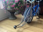 Bicycle Wheelie Bar With Black Wheel Fits Sissy Bar Bikes Minibike Muscle Bike 