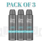 Dove Deo Men care Clean Comfort Dry Spray Antiperspirant Deodorant 150ml-pack 3