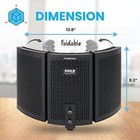 Microphone Isolation Shield Acoustic Foam Noise Filter 3 Panel Adjustable Depth