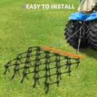Steel Drag Harrow 4x4ft Heavy Duty Chain For Atv Utv Tractor Leveling Grading