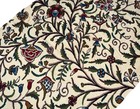 Hand Embroidered Crewel Work Textile Linen Wool Fabric Tapestry Cloth Intricate