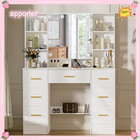 Vanity Set With 10 Led Lighted Mirror Makeup Dressing Table Dresser Desk