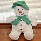 Eden Plush Snowman Raymond Briggs 15  Soft White Fleece  Stuffed Toy Green Hat