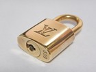 Louis Vuitton Padlock Lock   Key Brass Gold Authentic Number Random Jp Used
