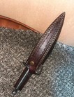 Custom Handmade Damascus Steel Bowie Dagger Hunting Knife With Leather Sheath
