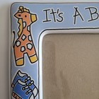 Vintage Russ It s A Boy Baby Ceramic Picture Frame 4x5 5 Blue Yellow Toys  15696