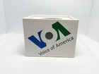 Vintage Voa Voice Of America Mic Flag Microphone Cover Collectible Very Rare