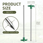 100 Pack Tent Stakes Heavy Duty 10 Inch Camping Stake Yard Stakes Metal Tent Peg