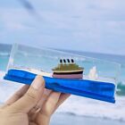 Blue Titanic Model Liquid Wave Cruise Ship Decoration Unsinkable Boat In A Box