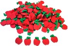 Bulk Mini Red Apple Pencil Erasers  144 Pcs  Double-sided  Kids Stationery Arts
