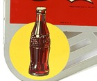 Vintage Advertising Coca-cola Coke Double-sided Die-cut Flange Sign A a w 1940s