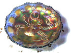 elks  1911 B p o e   atlantic City  Rare 6 3 4  Blue Carnival Bowl By  Fenton