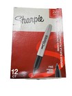Super Permanent Markers  Fine Point  Black  12 Count