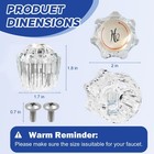 2pcs Clear Acrylic Faucet Handles Knobs Replacement Kit bathtub Sink Faucet Rebu