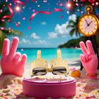 Tricky Middle Finger Sunglasses  Creative Middle Finger Flip Off Hand Shape Fing