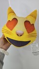 Coj  n Decorativo De Gato Con Ojos De Coraz  n - Edici  n San Valent  n  code0115 