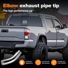 5 To 8 Inch Exhaust Elbow Tip - Alloy Steel Mandrel Bent - Polished Silver Wi   