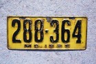 1926 Missouri License Plate