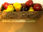 Lot Of 12 Mixed Fruit Artificial Fake Fruit Home Decor  Looks Real  W basket