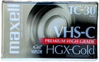 Maxell Vhs-c Tc30 Hgx Gold Premium Camcorder Tapes Set Of 3 Sealed