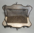 Antique Ornate German Silver Metal Mesh  Coin Purse Bag 1800   s