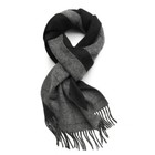 100  Cashmere Scarf Men  L 170cm   8cm Tassels  x2  X W 30cm  Weight 150 Grams