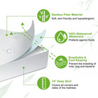 Bamboo Mattress Protector Hypoallergenic   Breathable Waterproof Mattress Cover