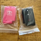 New 2-pack Toyota Key Fob Cover Silicone Prius Remote Case 2004-2009 Black Pink