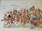 Syracuse Basketball Legends Hand Signed Print   29 Sigs  Melo Pearl Boeheim  Jsa