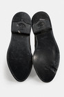 Vintage 1970s Black Leather Shoes Lace-up Unisex