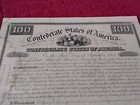 Cr-06 Genuine Confederate Csa  100 War Bond Issued 1861