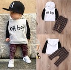 2pcs Kids Baby Boys girls Toddler Hooded Coat  Pants Outfits Clothing Tracksuit