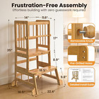 Toddler Standing Tower Kids Kitchen Step Stool With Safety Rails Eco-friendly