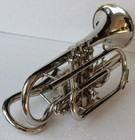 Brand New Silver Bb 4 Valves Echo Cornet free Hard Case mouthpiece