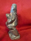 Vintage Inuit Soapstone Carving  Fisherman Hand Carved Signed Litook 5 75