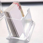 1pcs Transparent Acrylic Business Card Holder For Office Desk Card Stand Display
