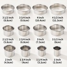 12 Pcs 304 Stainless Steel Biscuit Cutter Set - Round Cookie Cutters For Baki   