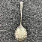 Antique Silver Plated Serving Spoon  James Dixon   Sons Floral Design England