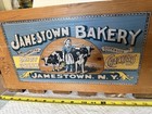 Vintage Jamestown Bakery Ny Wooden Crate Box Lithograph Illustration On Wood